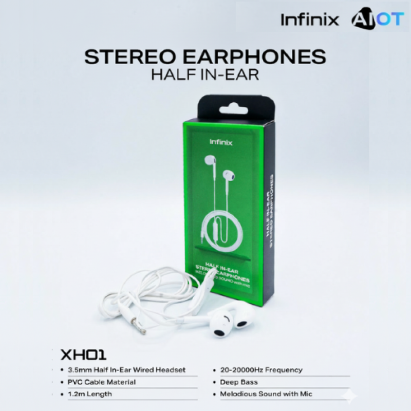 Infinix Wire Headset XH01 (3.5mm) | سماعة رأس سلكية انفينكس XH01