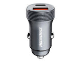 شاحن سيارة روك روز Ranger بمنفذي يو اس بي اي وتايب سي وبقدرة شحن 30 واط | RockRose Ranger PQ GT 30W PD & QC 3.0 Dual Port Car Phone Charger Adapter
