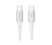 Miccell VQ-D34 USB-C to USB-C / 1.2m / 3A / 60W White