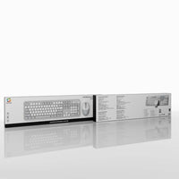 Master Wireless Keyboard Mouse Combo USB Receiver Gray White-Features
