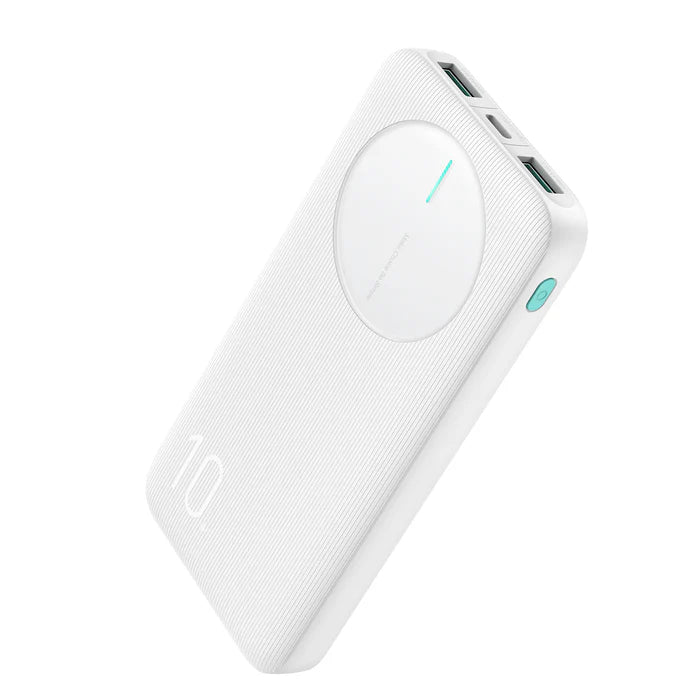 Joyroom JR-PBF12 10000mAh 22.5W Power Bank with 3 Ports & LED - باور بانك بسعة 10000ميلي أمبير وبقدرة 22.5واط مع ثلاث منافذ من جويروم