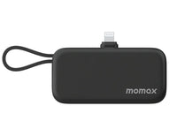 باور بانك موماكس 1-بور ميني بسعة 5000 مللي امبير مع وصلة لايتننغ مدمجة | Momax 1-Power Mini, 5000mAh Portable Battery Pack with Built-in Foldable Lightning Connector