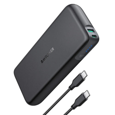 باور بانك راف باور بسعة 20,000 مللي امبير وبقدرة شحن 60 واط | RavPower 20000mAh PD Pioneer 60W 2-Port Power Bank