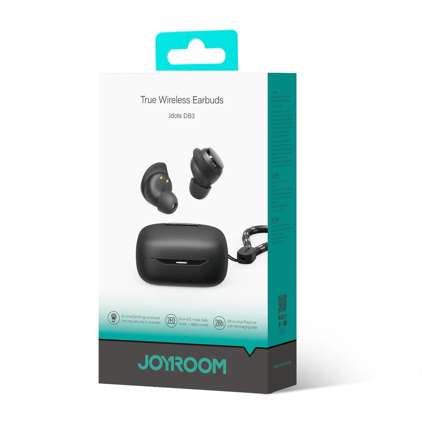 Guhguhkên Bêtêl ên JOYROOM JR-DB3, Bluetooth 5.4, Heta 32 Saetan Dema Lîstinê - Reş | Guhguhkên Bêtêl ên JOYROOM JR-DB3 Jdots Series True – 32 Saet Dema Lîstinê – Reş