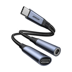 محول جويرووم SY-C02 للصوت 2 في 1 من تايب سي الى تايب سي و 3.5 ملم | Joyroom SY-C02 Audio-Transfer Series 2-in-1 Audio Adapter (Type-C to 3.5mm + Type-C)