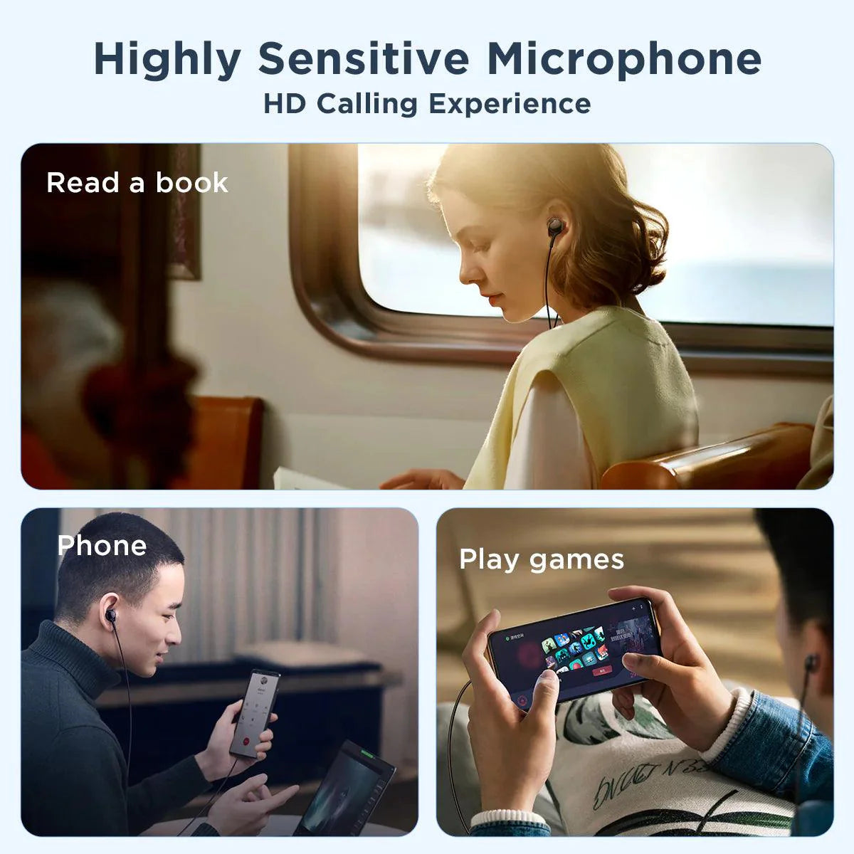 Guhguhkên Kabilkirî yên Di Guh De yên JOYROOM Wired Series