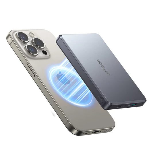 JOYROOM JR-PBM08 Bankeya Hêza Bêtêl a Metalî ya Magnetîk a Ultra Slim, 10,000mAh, Şarjkirina 20W - Gewr