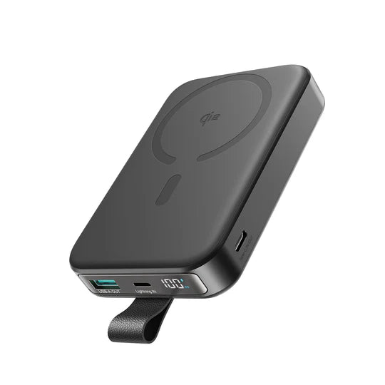 JOYROOM QI2 10,000mAh Hêza Bêtêl a Magnetîk bi Şarjkirina 22.5W û Pêveka Çêkirî - Reş | JOYROOM JR-PBM11 QI2 22.5W Hêza Bêtêl a Magnetîk bi Pêveka Çêkirî 10000mAh – Reş