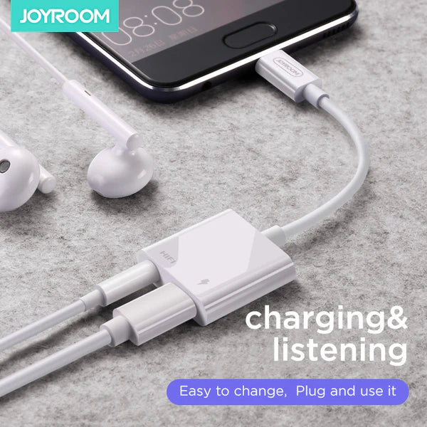 Kabloya veguherîna dengî ya JOYROOM SH-C1 celeb-c bo 3.5mm / Type-C - Adaptora dengî ya Joyroom Type-C ji bo barkirin û muzîkê