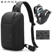 BANGE 8031 Men’s Waterproof Anti-Theft Chest Bag | حقيبة كتف رجالية من بانجي, ضد الماء ومضادة للسرقة