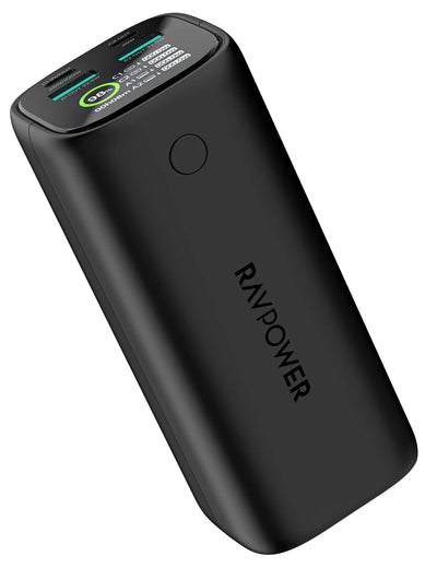 باور بانك راف باور PB208 Ultra بسعة 20,000 مللي امبير وبقدرة شحن 100 واط - اسود | RAVPower PB208 Ultra 20000mAh PD 100W Power Bank - Black