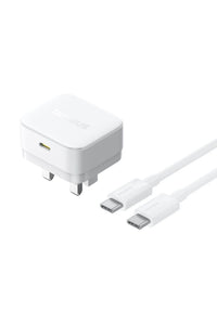 Baseus Palm Charger 1C 20W UK Black with Cable Type-C to Type-C 60W 1m Black | شاحن بيسوس بالم 20 واط بريطاني أسود مع كابل تايب سي 60 واط 1 متر