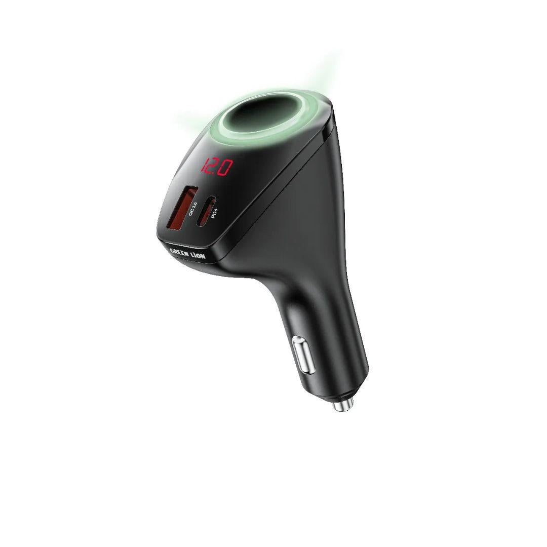 شاحن سيارة جرين لايون power drive بقوة 75 واط - اسود | Green Lion Power Drive 75W Car Charger – Black