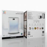 منقي هواء ذكي ماستر بفلتر HEPA H13 مع لوحة لمس و وضع الهدوء - ابيض | Master Smart Air Purifier with H13 HEPA Filter 250 CADR with Touch Panel & Quiet Mode - White