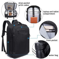 حقيبة ظهر بانجي 40 لتر للسفر والرحلات مع منظمات داخلية - اسود | BANGE BG-1916 40L Travel Overnight & Flight Storage Backpack – Black