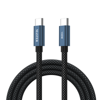 كيبل ماستر مظفر تايب سي الى تايب سي بقدرة شحن 100 واط - ازرق داكن | Master Braided 100W USB-C to USB-C Cable - Dark Blue