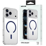 جراب جرين ليون كورال ديلجادو لهاتف آيفون 17 برو ماكس – أزرق | Green Lion Coral Delgado Case for iPhone 17 Pro Max - Blue