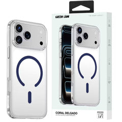 جراب جرين ليون كورال ديلجادو لهاتف آيفون 17 برو ماكس – أزرق | Green Lion Coral Delgado Case for iPhone 17 Pro Max - Blue