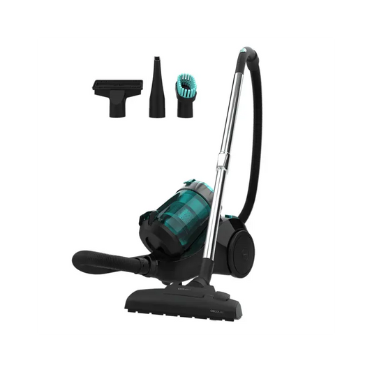 مكنسة كهربائية سيكوتيك أسطوانية بدون كيس بقوة 800 واط لتنظيف عميق | Cecotec 800W Bagless Cylinder Vacuum Cleaner