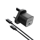 شاحن جداري راف باور بقدرة شحن 20 واط مع كيبل تايب سي الى تايب سي | RAVPower RP-PC1057 20W GaN PD Wall Charger with USB-C to USB-C Cable