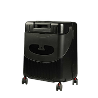 حقيبة سفر ليفيلو روم رايد 22" مع مقعد طفل مدمج وهيكل مقاوم للصدمات - اسود | Levelo RoamRide 22" Travel Luggage with Built-in Child Seat, Impact Resistance Shell - Black