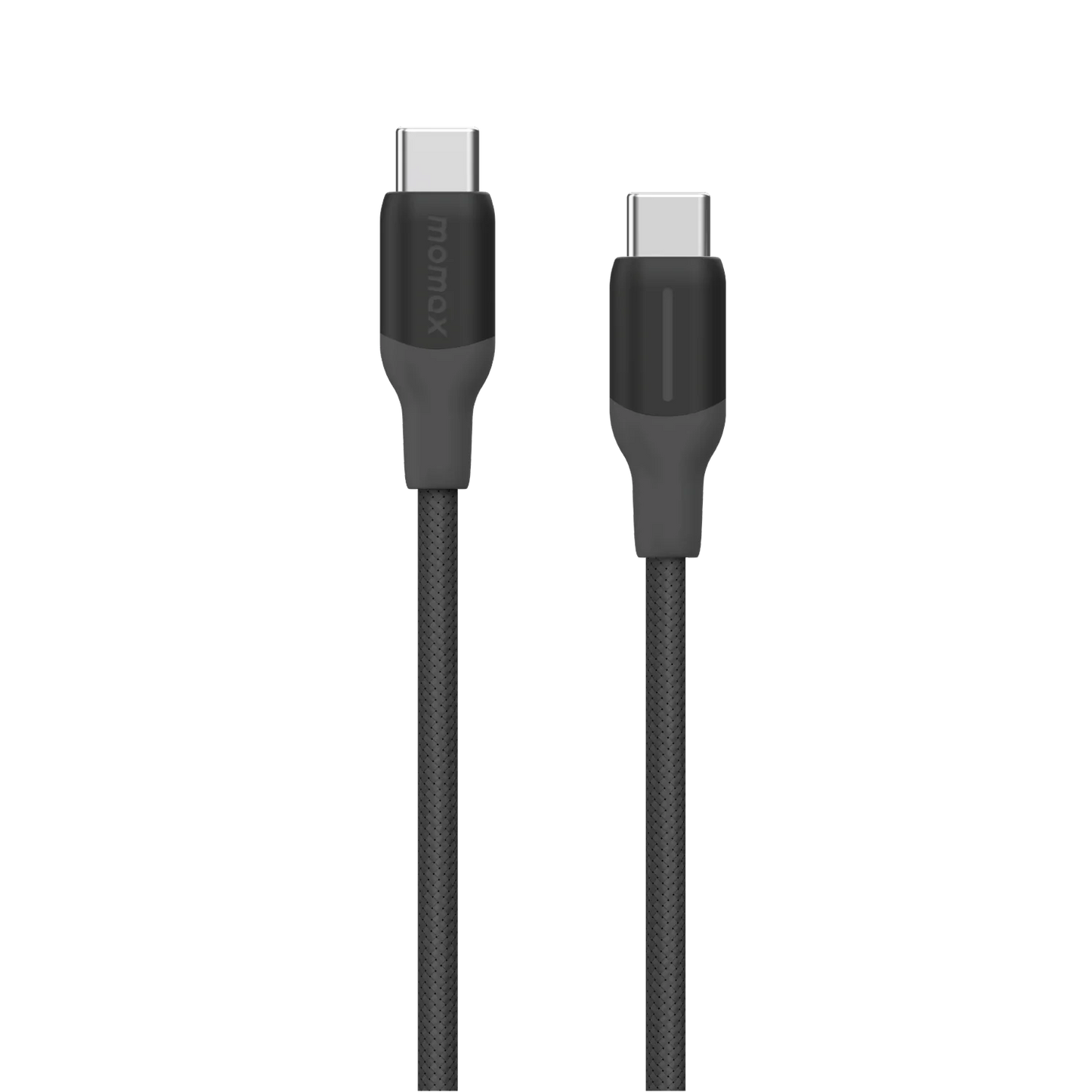 Kabloya Momax 1-Link Flow CC 100W USB-C bo USB-C ya bi pêçayî, 2 m - Kabloya Momax 1-Link Flow, USB-C bo USB-C, bi pêçayî naylon, 100W, 2 m dirêj