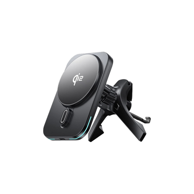 شاحن سيارة ويوو Qi2.0 لاسلكي مغناطيسي بقدرة شحن 15 واط | WiWU CH-323 Qi2.0 MAGO MagSafe Wireless Car Charger – 15W