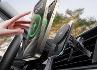 شاحن سيارة ويوو Qi2.0 لاسلكي مغناطيسي بقدرة شحن 15 واط | WiWU CH-323 Qi2.0 MAGO MagSafe Wireless Car Charger – 15W
