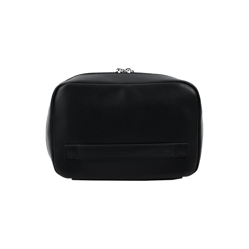 حقيبة ليفيلو بوشيت جلد PU بجيب شبكي مع مقبض مدمج - اسود | Levelo Pochette Pouch with Mesh Pocket & Built-in Grip Handle – Black