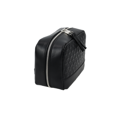 حقيبة ليفيلو بوشيت جلد PU بجيب شبكي مع مقبض مدمج - اسود | Levelo Pochette Pouch with Mesh Pocket & Built-in Grip Handle – Black