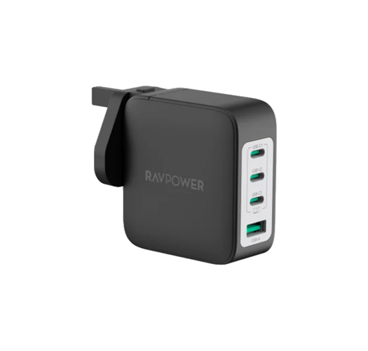 شاحن جداري راف باور RP-PC1087 بقدرة 140 واط مع 4 منافذ | RAVPower RP-PC1087 Wall Charger 140W PD Pioneer 4-Port