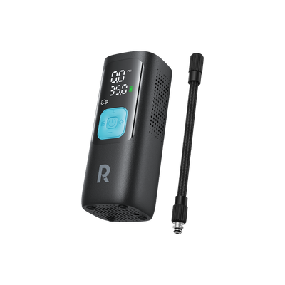 منفاخ هواء ذكي راف باور 3 في 1 مع باور بانك وكشاف LED  - اسود | RAVPOWER PB1233 3-in-1 Smart Air Compressor with Power Bank & LED Flashlight – Black