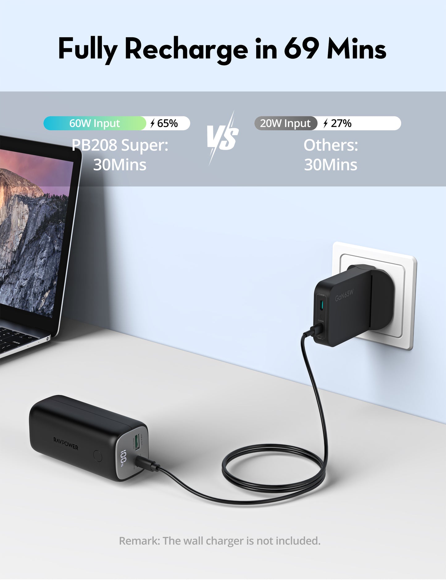 Banka Hêzê ya RAVPower RP-PB208 10400mAh PD 30W 2-Port - Reş | RAVPower RP-PB208 Super – Banka Hêzê ya Pioneer 30W 2-Port 10400mAh PD - Reş