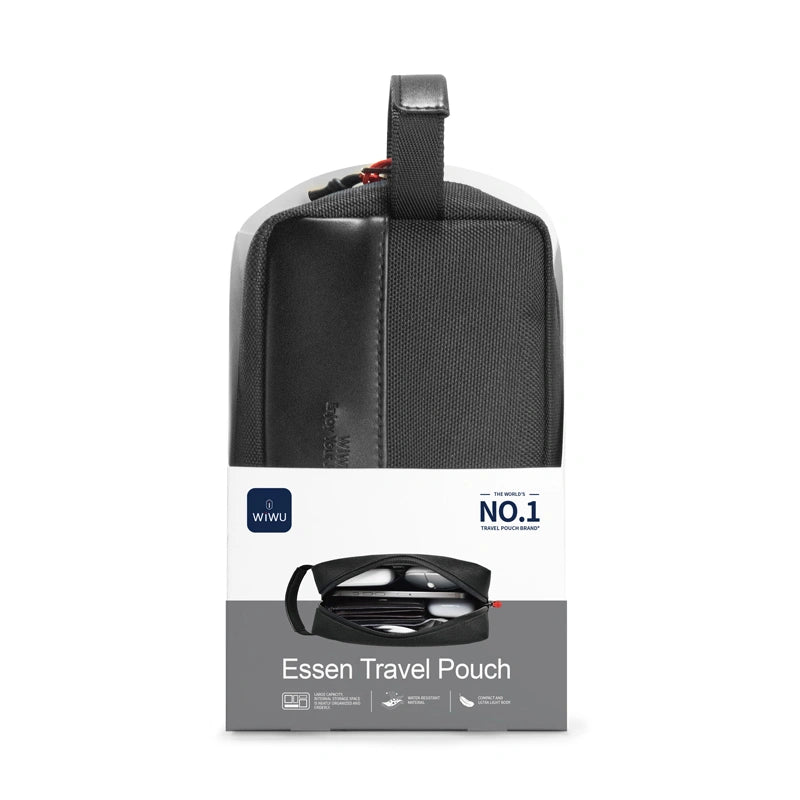 حقيبة تنظيم السفر العملية من ويوو - اسود | WiWU Essen Travel Pouch - Black