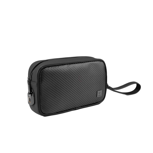 حقيبة ويوو ماستر كاربون ببصمة الاصبع الذكية, تصميم كاربون فاخر | WiWU Master Carbon Smart Fingerprint Personal Bag - Carbon Design