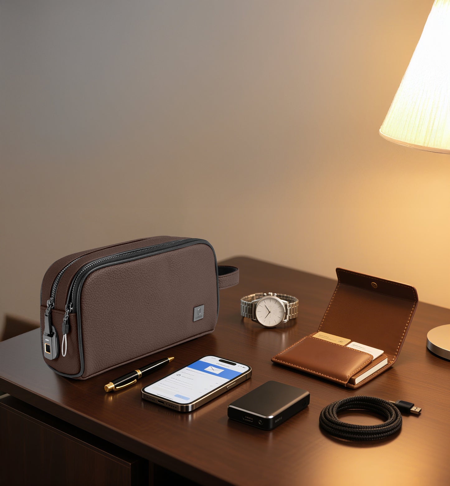 حقيبة جلد ويوو فانتوم برو ببصمة الاصبع الذكية | WiWU Phantom Pro Smart Fingerprint Leather Bag