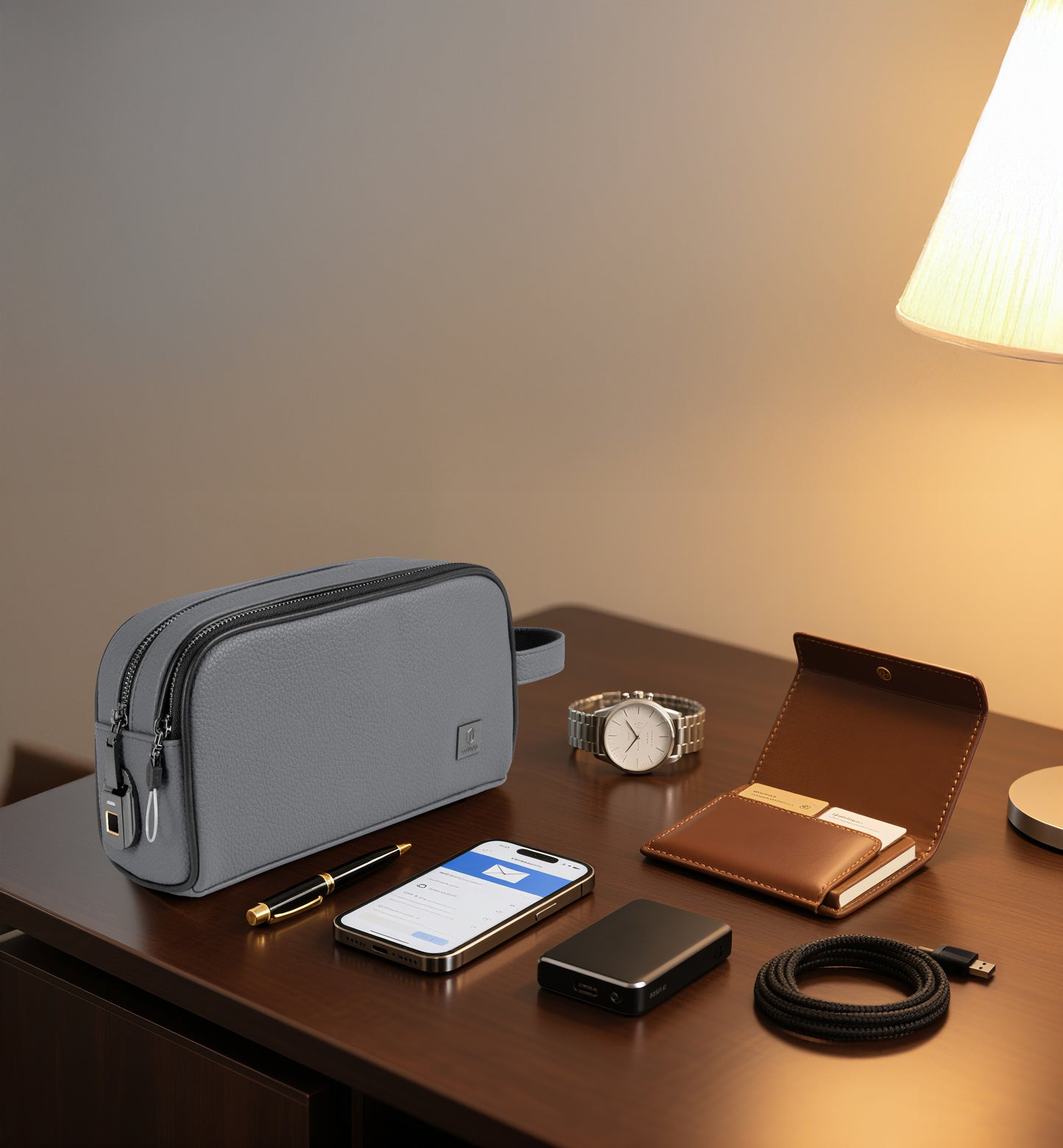 حقيبة جلد ويوو فانتوم برو ببصمة الاصبع الذكية | WiWU Phantom Pro Smart Fingerprint Leather Bag