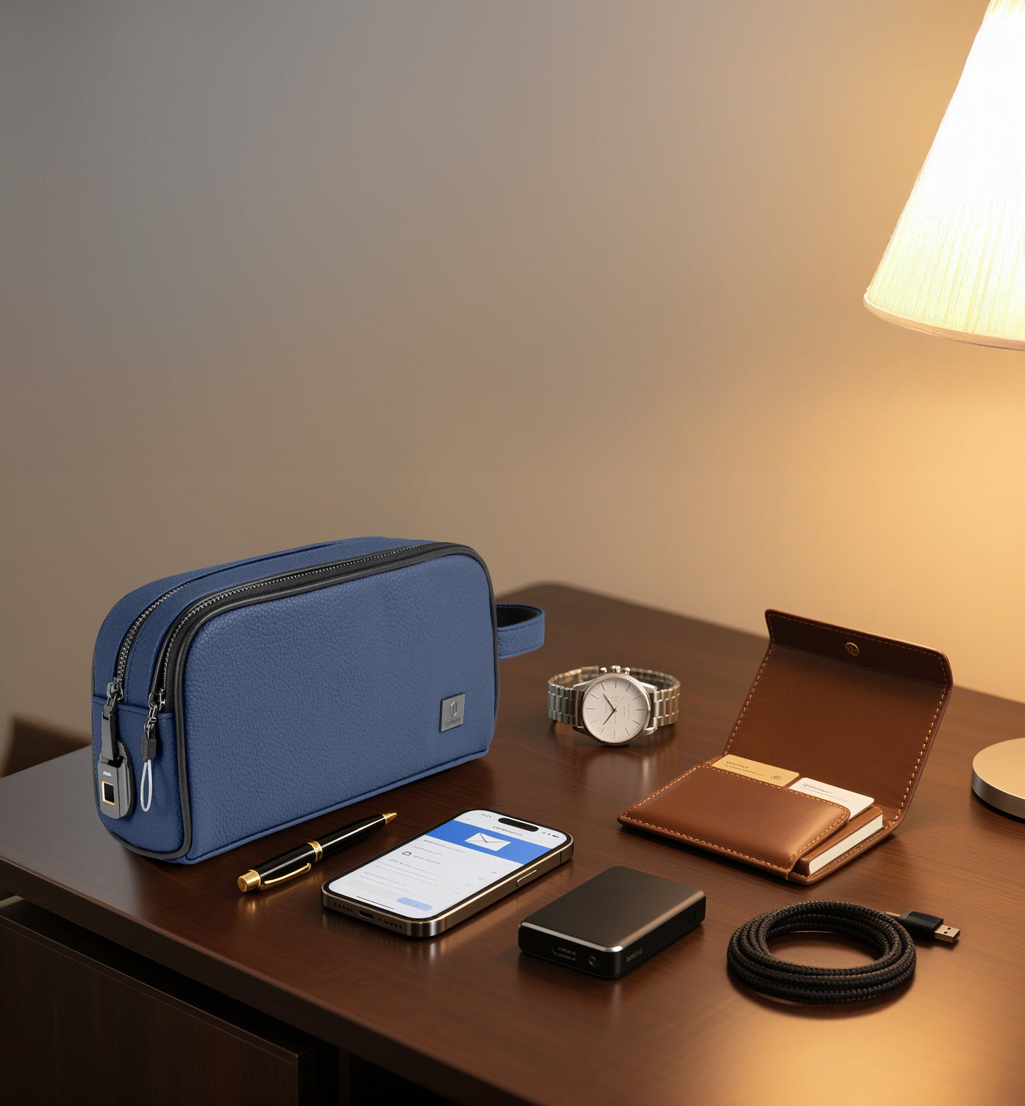 حقيبة جلد ويوو فانتوم برو ببصمة الاصبع الذكية | WiWU Phantom Pro Smart Fingerprint Leather Bag