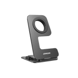 قاعدة شحن جويرووم 3 في 1 لكيبل شحن ابل واتش - رمادي غامق/اسود | JOYROOM JR-W18 3-in-1 Charging Base for Apple Watch Charging Cable – Dark Grey/Black
