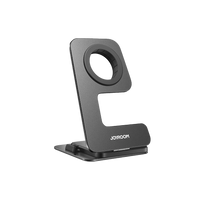 قاعدة شحن جويرووم 3 في 1 لكيبل شحن ابل واتش - رمادي غامق/اسود | JOYROOM JR-W18 3-in-1 Charging Base for Apple Watch Charging Cable – Dark Grey/Black