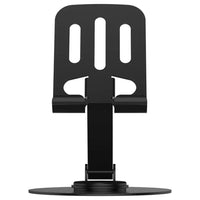 حامل هاتف مكتبي دوار 360 درجة من Porodo Blue – لون أسود | Porodo Blue 360° Rotating Desktop Phone Holder - Black