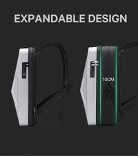 حقيبة ظهر بانجي مضادة للسرقة بغطاء صلب وقابلة للتوسعة 20 لتر-27 لتر - اسود | BANGE Anti Theft Hard Shell Laptop Backpack 20L-27L Expandable – Black