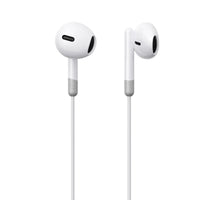 سماعات أذن سلكية من جويرووم بصوت نقي ومريح - أبيض | JOYROOM Wired Half In Ear Earphones Crisp Sound & Comfort - White