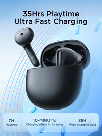 Joyroom JR-FB1 Wireless Earbuds 35H Playtime, 13mm Driver, BT 5.3 - سماعات جويروم اللاسلكية – صوت فائق، تصميم مريح، شحن سريع