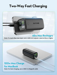 باور بانك راف باور PB208 Ultra بسعة 20,000 مللي امبير وبقدرة شحن 100 واط - اسود | RAVPower PB208 Ultra 20000mAh PD 100W Power Bank - Black