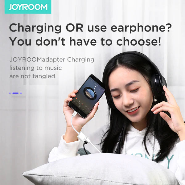 Kabloya veguherîna dengî ya JOYROOM SH-C1 celeb-c bo 3.5mm / Type-C - Adaptora dengî ya Joyroom Type-C ji bo barkirin û muzîkê