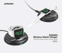 شاحن ساعة لاسلكي قابل للطي صغير للسفر ويدعم الوضع الليلي من جويرووم | JOYROOM JR-W12 Foldable Wireless Watch Charger