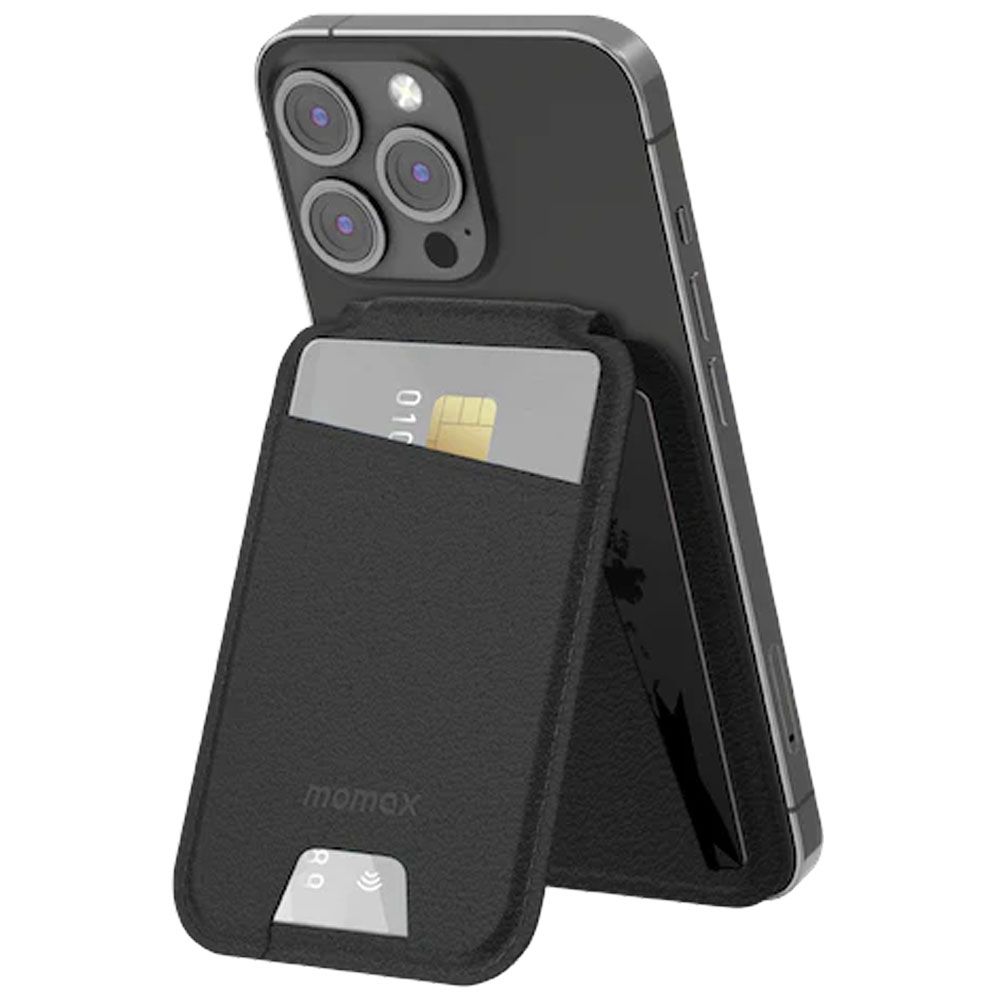 حافظة بطاقات موماكس 1-واليت المغناطيسية متعددة الوظائف, متوافقة مع ماغسيف | Momax 1-Wallet Magnetic Stand Card Holder, MagSafe Compatible