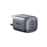 شاحن Ugreen 65W بثلاث منافذ | Ugreen USB-A+2*USB-C 65W GaN Tech Fast Charger