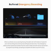 كاميرا سيارة أمامية وخلفية 2K مع GPS وWi-Fi ورؤية ليلية ذكية | Dual Dash Cam 2K Front & Rear with GPS, Wi-Fi & Night Vision